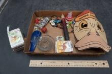 Dmask, Whisk, Toy Car, Necklace & Token