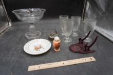 Glasses, Shaker, Biscuit Cutter, Plate, Compote