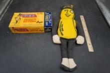 Mr. Peanut Stuffie & Planters Milk Chocolate Peanut Butter Cups Box