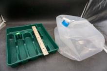 Rubbermaid Green Silverware Organizer & Plastic Jug