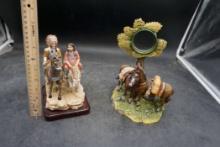 Native American Figurine & Horse Figurine