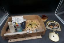 Clock & Clock Parts, Bells, Mini Creamers, Button Shoe Hooks