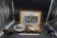 Wildlife Plates, Tray & Plates