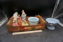 Assorted Figurines & Bowls/Compote