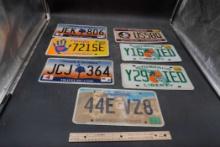 7 - Assorted License Plates (S.C., F.L., S.D.)