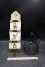 Letters/Memos Organizer & Solar Mesh Hanging Pendant Lamp
