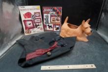 Scottie Dog Flag, Planter & 2 Books