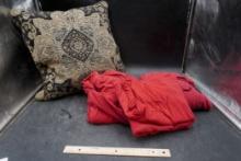 Queen Sheet Set & Throw Pillow