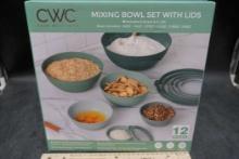 Cook With Color Mixing Bowl Set W/ Lids (Green)