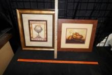 2 Pictures - Globe & Bowl Of Fruit