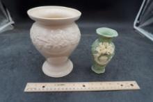 F.T.D. Vase & Green Floral Vase