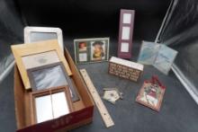 Assorted Picture Frames, Ornaments, Friend Block Sign