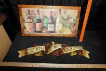 Wine Picture & Live Well Grape Sign
