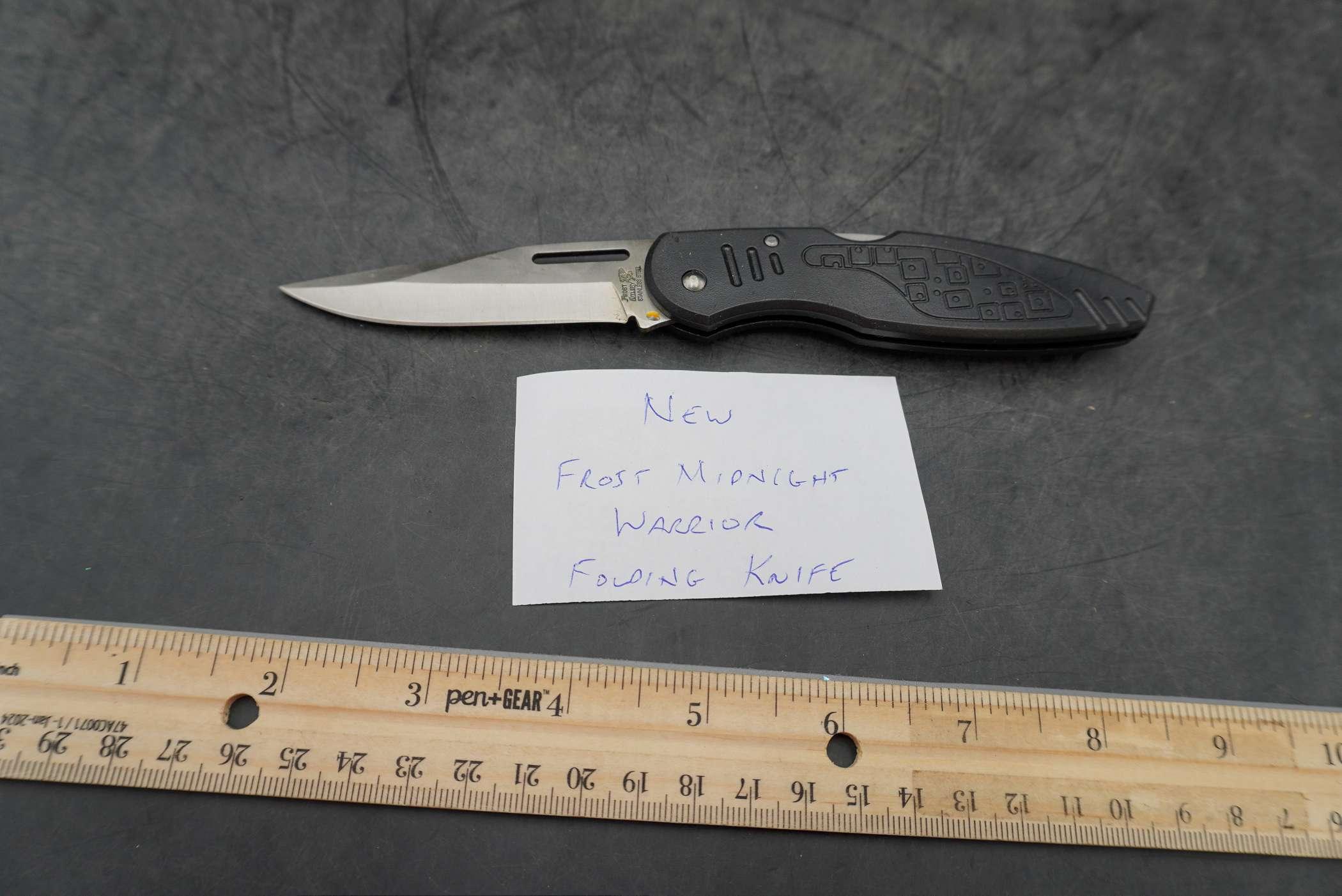 New Frost Midnight Warrior Folding Knife