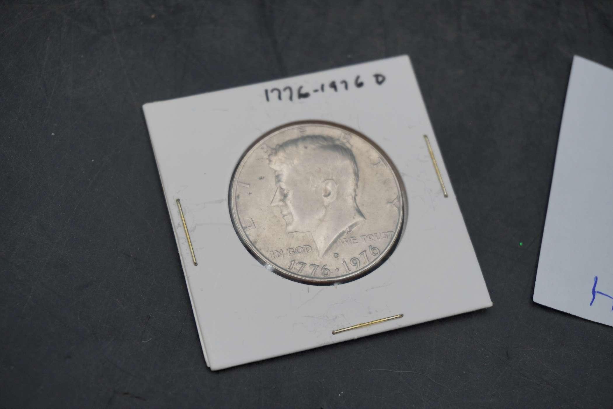 2 Kennedy Half Dollars - 1976 D & 1977 D