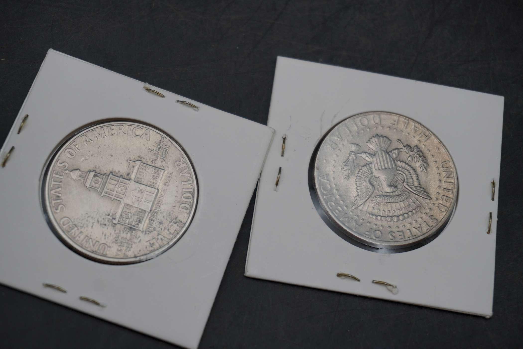 2 Kennedy Half Dollars - 1976 D & 1977 D