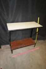Side Table W/ Metal Sides