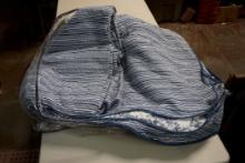 Striped/Floral Blanket Quilt In Plastic Bag