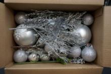 Silver Christmas Ornaments & Sprays