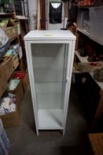 White Cabinet W/ Glass Shelves