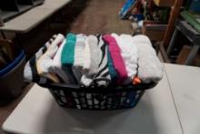 Black Plastic Basket W/ Towels