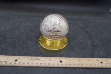 Signed Baseball On Stand