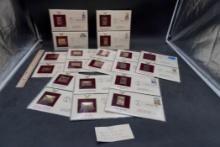 20 - 22 Kt. Gold U.S. Stamp Replica First Day Of Issues