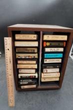 Wooden Case W/ Assorted 8 Tracks