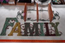 Family Sign & Leaf Shelf
