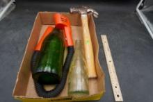 Hammer, Glass Bottles, Black & Decker Snake Light