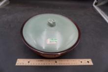 Village Green Oven Ware Red Wing Minn. Stone Bowl W/ Lid