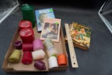 Assorted Candles, Huckleberry Finn Book, Goya Book & Reagan Dvd