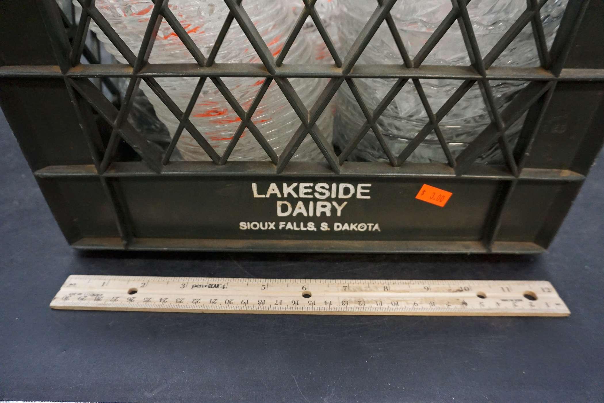 Lakeside Dairy Crate W/ Glassware