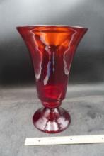 Red Glass Vase