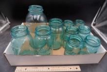 Blue Glass Ball Jars