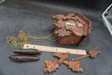 Wooden Cuckoo Clock (Some Small Chips)