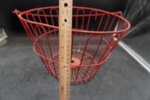 Metal Egg Basket (Red)