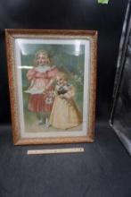Framed Little Girls Picture - Copyright, 1897 By W.F. Mclaughlin & Co. Chicago, Ills.