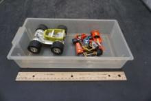 Plastic Container W/ Toy Vehicles