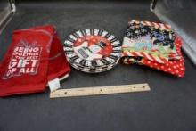 Tea Towel, Cypress Plates & Tablecloth