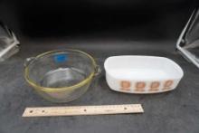 Pyrex Glass Dish & Fire-King Baking Dish