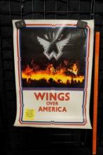 22" X 30" Original Wings Over America 1976 Concert Poster