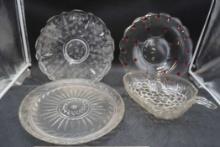 Glass Platters & Bowl