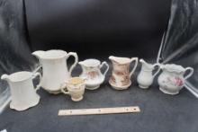 Pitcher & Creamers (Homer Laughlin, Alfred Meakin, Germany, Maryland China, Longton & Others)