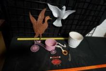Duck, Dove, Pink Trike Planter, Planter, Antique Sign