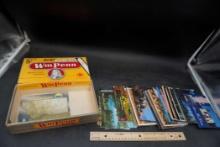 Wm Penn Cigar Box W/ Travel Postcards