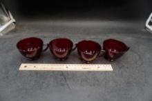 Ruby Glass Cups (4)