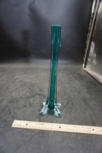 Vintage Teal Murano Like Glass Vase