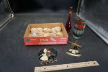 Shells, Norway Stained Glass, Coca-Cola Glass & Cruet