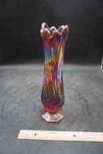 Indiana Sunset Carnival Glass Swung Vase